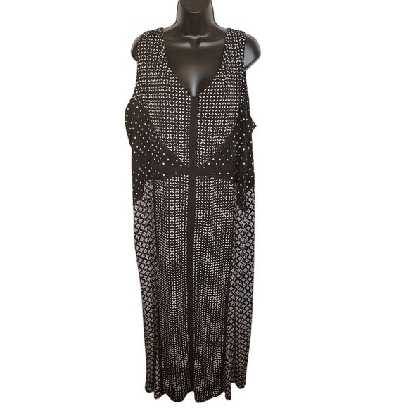 Catherines floral stretch jersey sleeveless maxi dress 3x (26-28w) - Picture 1 of 6